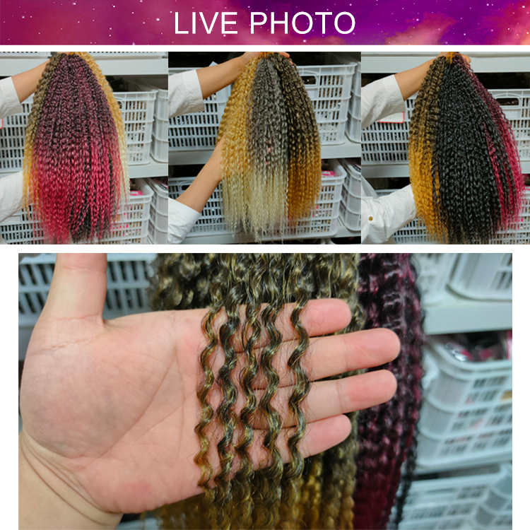 Julianna Free Sample 20Inch Brazilian Curly Crochet Twist Bulk Brazilian Braiding Hair Synthetic Attachment For Black Women