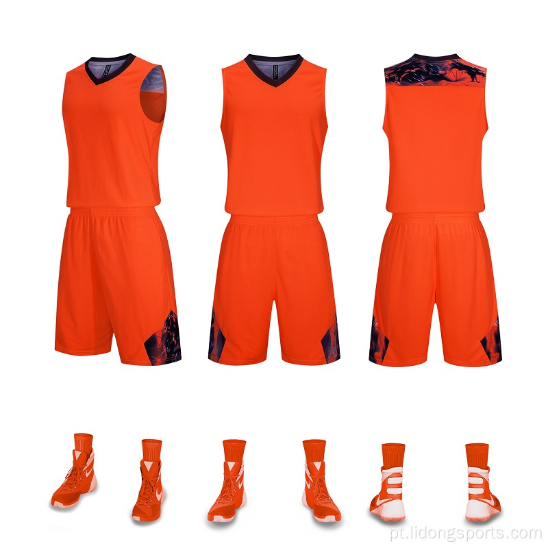 Conjunto de camisas de basquete simples de uniforme de basquete