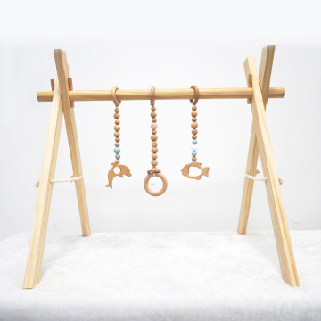 Natuurlijk dolfijn houten speelgoed voor babygym