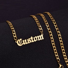 Personalized Gold Plated Stainless Steel Name Necklace