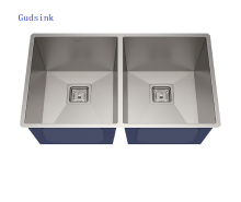 Undermounted farmhouse double deep bowl kitchen sink