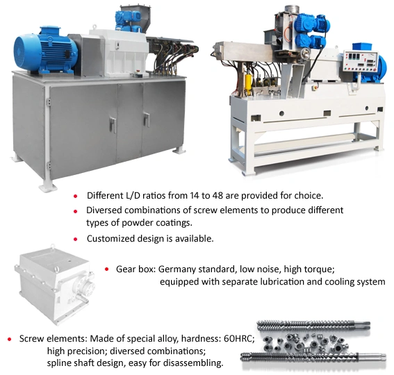 Small Parallel Counter Rotating Powder Coating