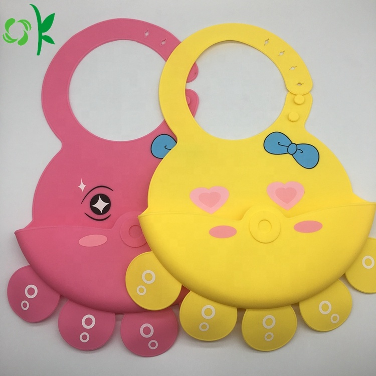 Custom Cartoon Octopus Soft Adjustable Silicone Bib