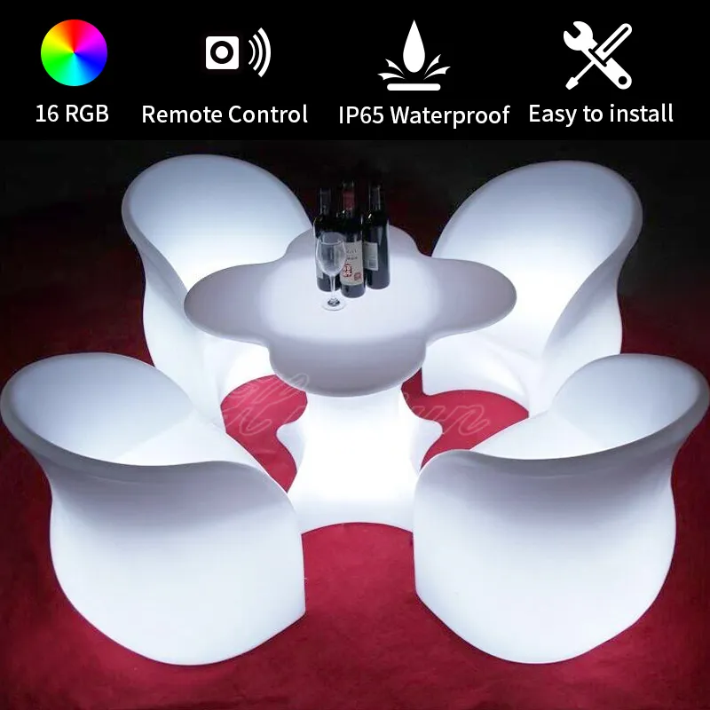 Contemporary LED Cube Seating for Chic Outdoor Gatherings