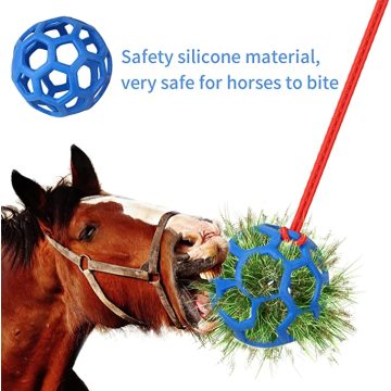 Sfera di trattamento a cavallo in silicone sfera lenta mangime da fieno