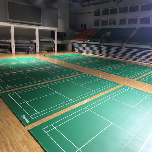 Piso de quadra de badminton em PVC certificado pela BWF