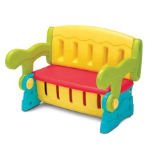 Kids Kindergarten Plastic Learning Tables and Bench with Storage