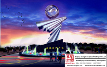 Grand Contemporary Light Sculpture