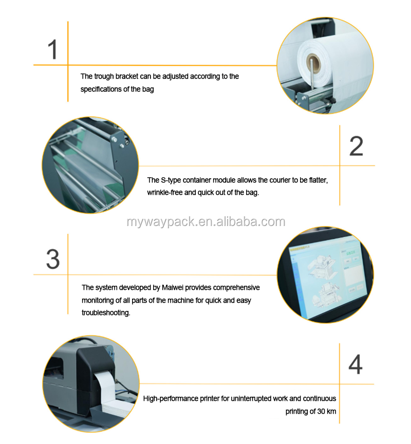 Nice quality E-Commerce Express Automatic Bagging packing Machine / Express bag sealing machine for sale