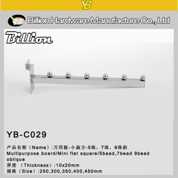 chrome slatwall tube display hooks/clothing hooks/ coat display hooks