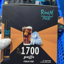 Randm Max 1700puffs Disponível 1100mAh Bateria