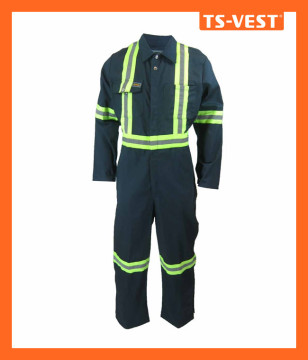Water Repellent and Stain Resistant Overall with Reflective Tapes