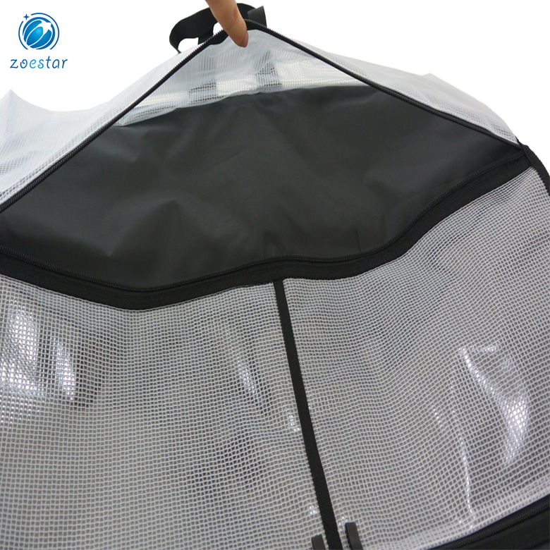 Transparent PVC Polyester Garment Suit Cover Bag Clothes Storage Holder Carrier