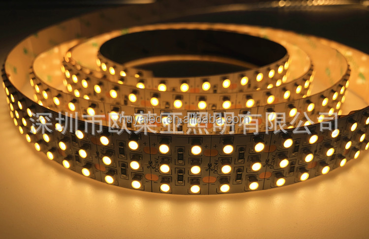 Hot sale three row led strip light 24V 3528 360led per meter 20mm width 3 line led strip 2835