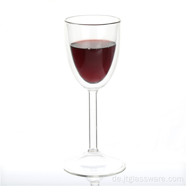 Doppelwandiger klarer Weinglasbecher