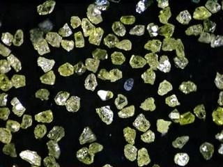 Big grain yellow trillion cut diamonds / yellow rough diamonds for polishing