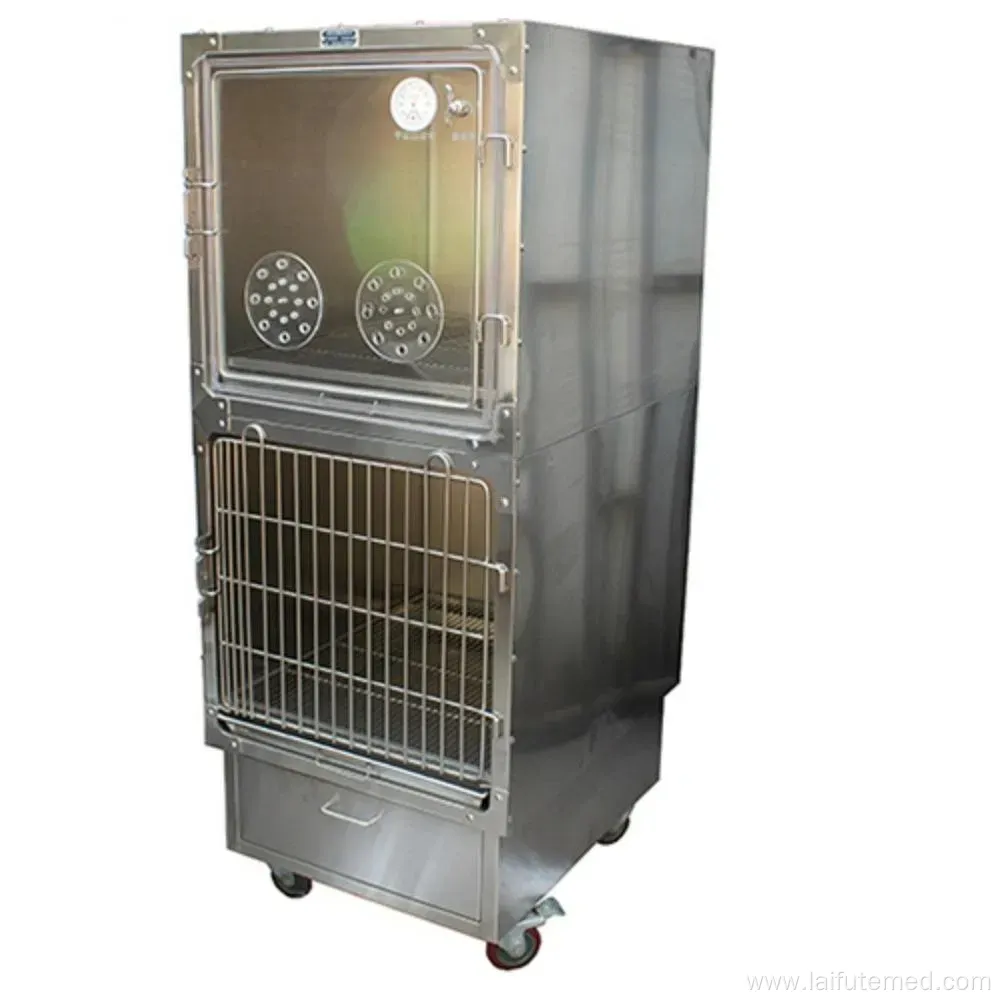 Ysvet601b Medical Vet Pet Animal Stainless Steel Dog Oxygen Cage