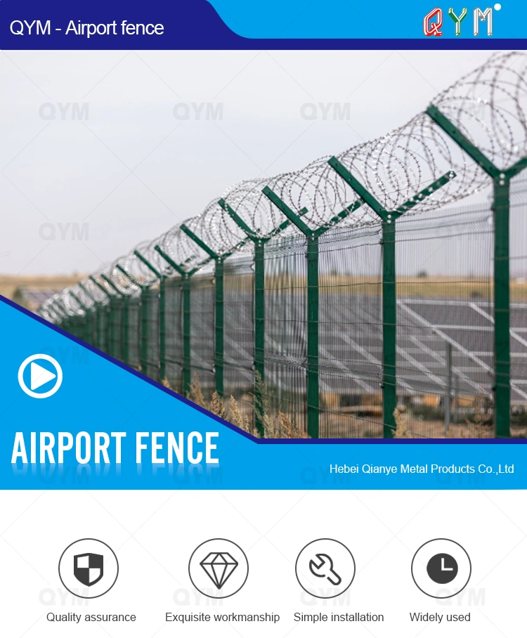 High Quality Barbed Wire Mesh 358 Fence Airport Steel Fence