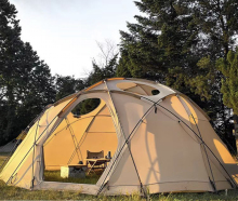 Beige Inflatable Pop-Up Tent for Family Camping