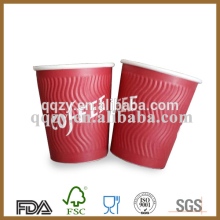 Wholesale cheap red surface disposable coffee paper cups