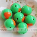 Colorful Heart Printed Solid Round Beads Wholesale