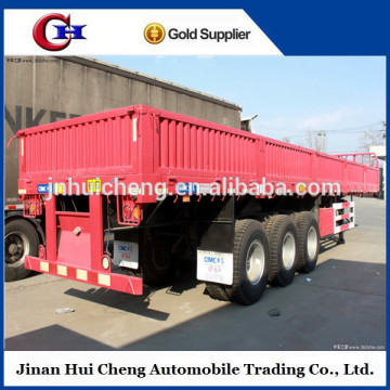 China best quality 3axle 60tons side wall cargo transportion trailer for sale