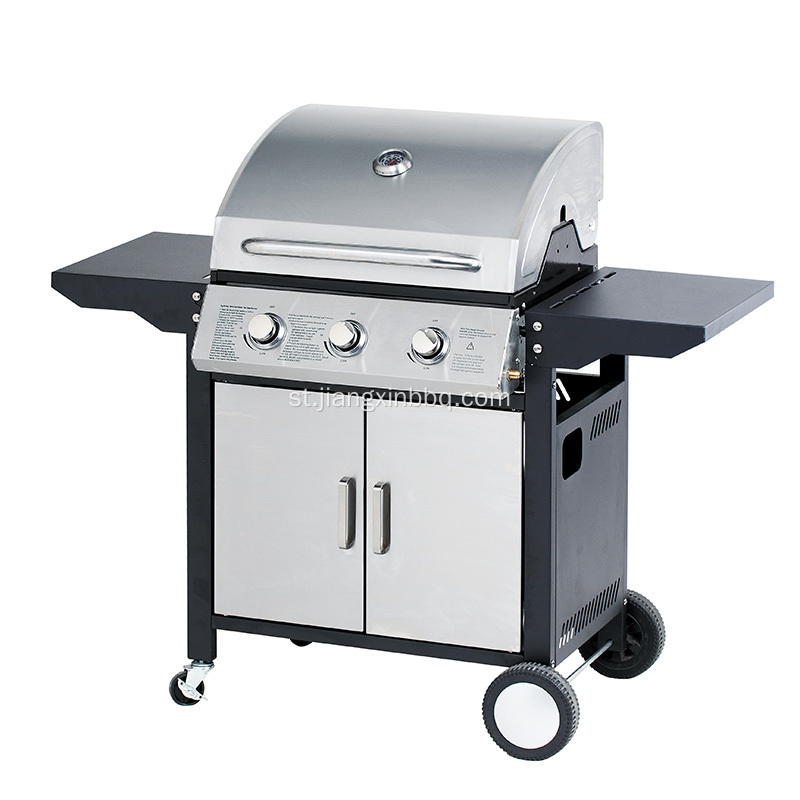 Li-burners tse 3 tse nang le Side Burner Gas Grill