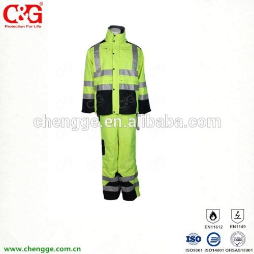 high visibility military raincoat