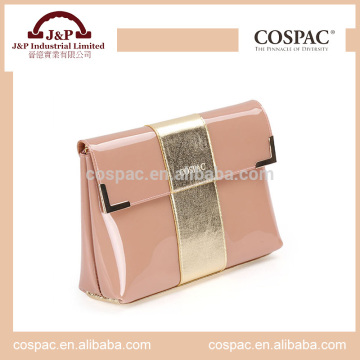 Pink pvc mini portable cosmetic travel bag