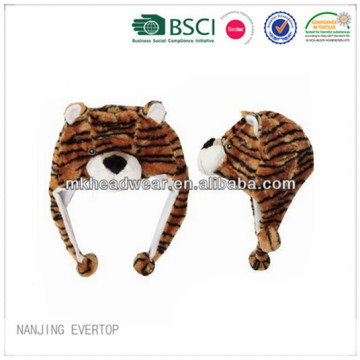 Tiger Animal Hat Short Style Plush Animal Hat