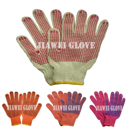 China Manufacturer PVC Dots Cotton Work Glove 3