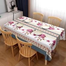 Romantic rose PU printing tablecloth