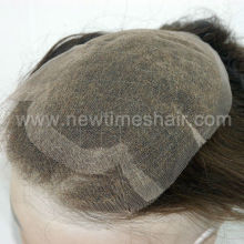 French lace with swiss lace custom man toupee
