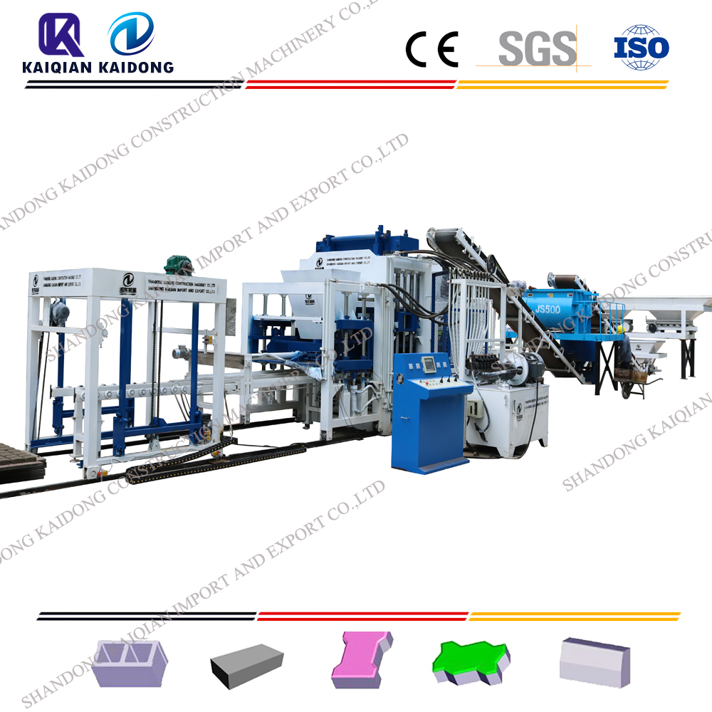 Qt10-15 Full Automatic Building Hollow Solid Border Curbstone Interlocking Block Brick Making Machinery for Sale