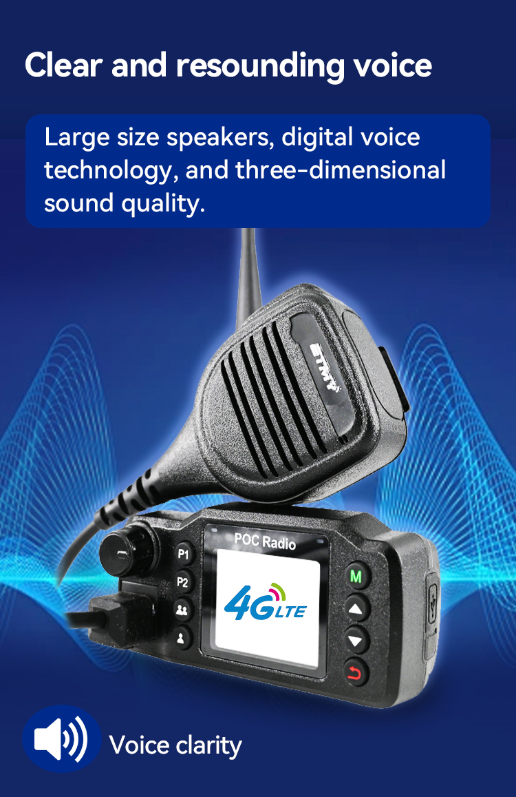 Realptt 4G LTE POC Android Vehicle Mobile Radio ETMY ET-A720 1000km Zello Mini Long Range Car Walkie Talkie with GPS Wifi