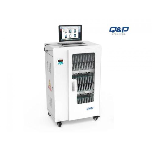 Sync data and storage charging cart for iPads