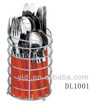 2015 New style red plastic handle dinnerware set