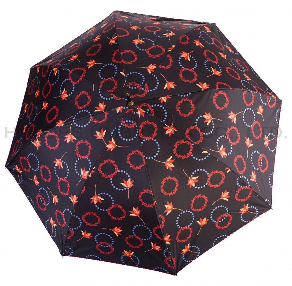 Women's Picot Lace Auto Open Dome Umbrella