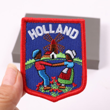 Custom Logo Embroidered Woven Patches: 3D Iron-on Badge Cloth Emblems