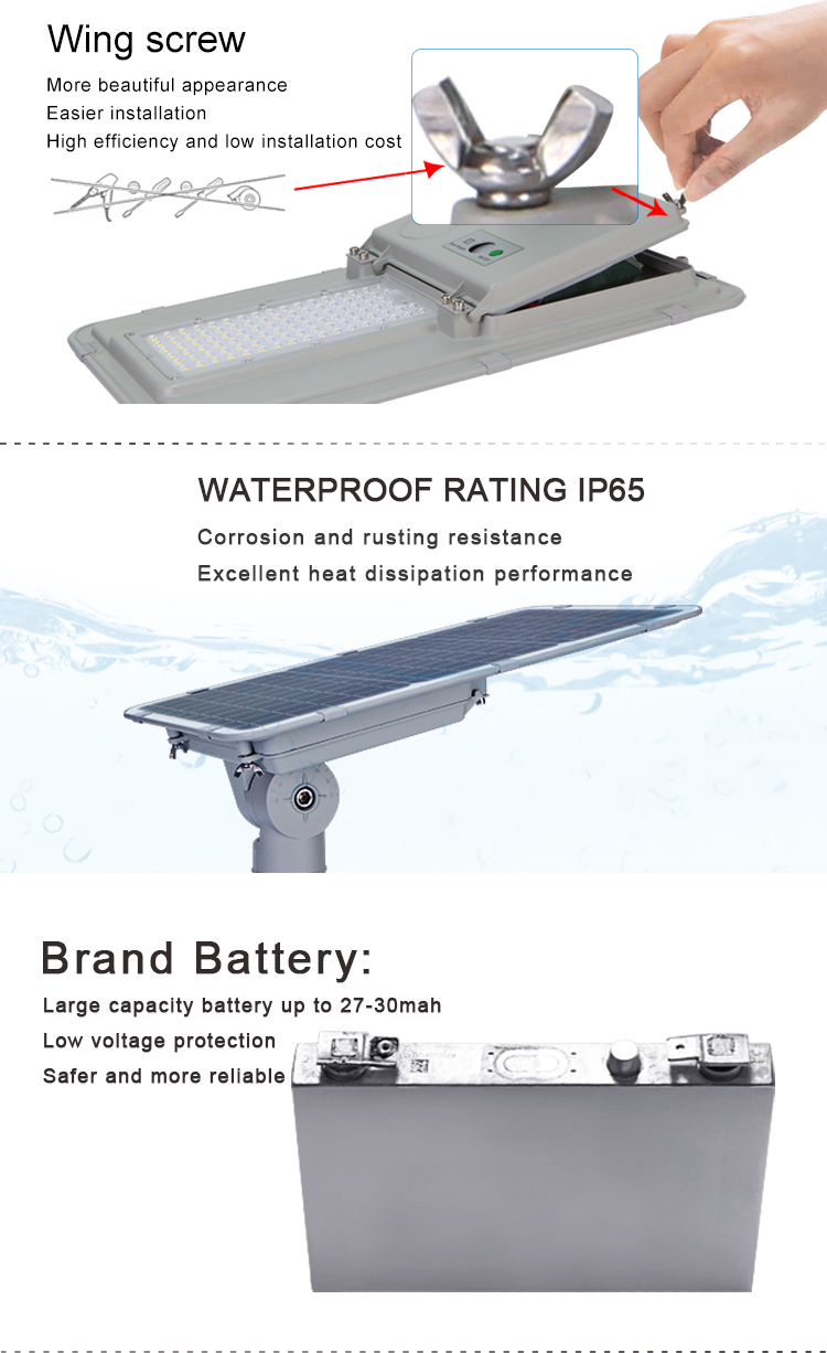 KCD Ultra Slim 50W Led Solar Panel Street Light One