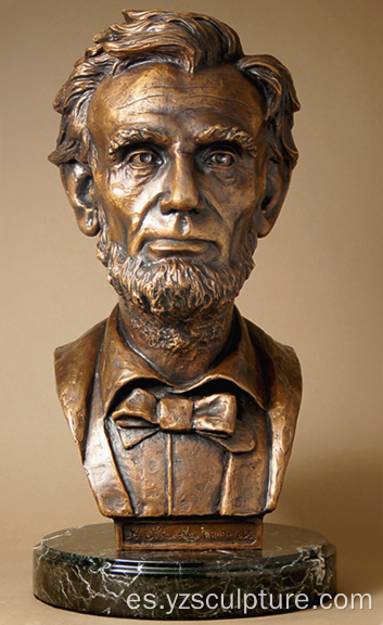 Ilustraciones del busto del bronce de Lincoln para la venta