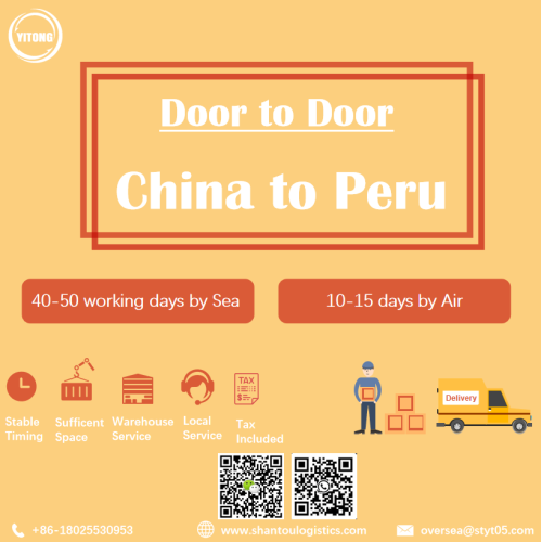 Servicio de puerta a puerta desde Shenzhen a Perú