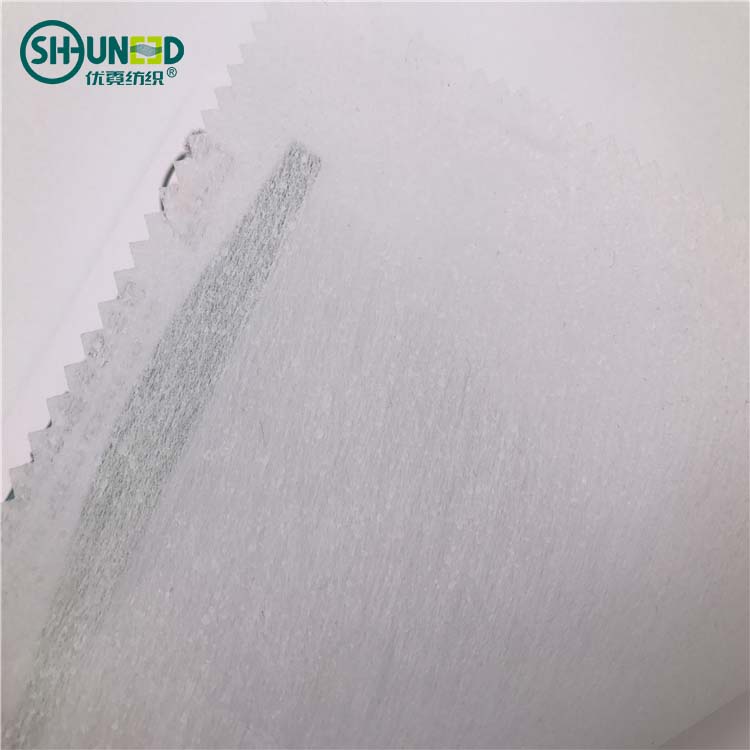 Chinese hot sell SGS high quality 100% polyester LDPE fusible cut away embroidery backing paper soft garment nonwoven fabric