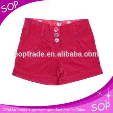 Girls mini shorts velvet shorts