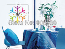 2017 new unique atomic time wall sticker clock for christma decoration