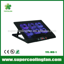 2017 hot sales adjustable with USB 14'' ~17'' laptop cooler pad 6pcs cooling fan pad