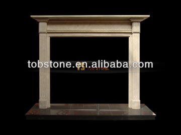 Popular limestone fireplace mantel