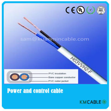 H03VVH2-F flat cable with copper conductor