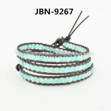 Multi layer Bracelet wholesale The 3 layer of stone beads CHARM LEATHER BRACELET