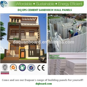 DQ energy efficient EPS light weight sandwich wall panel for 2 floors house